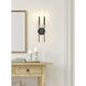 Gaultier 2 Light 7.5 inch Matte Black and Modern Gold Wall Sconce Wall Light