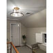 Harper 3 Light 18 inch Heritage Brass Indoor Semi-Flush Mount Ceiling Light in Clear Seedy
