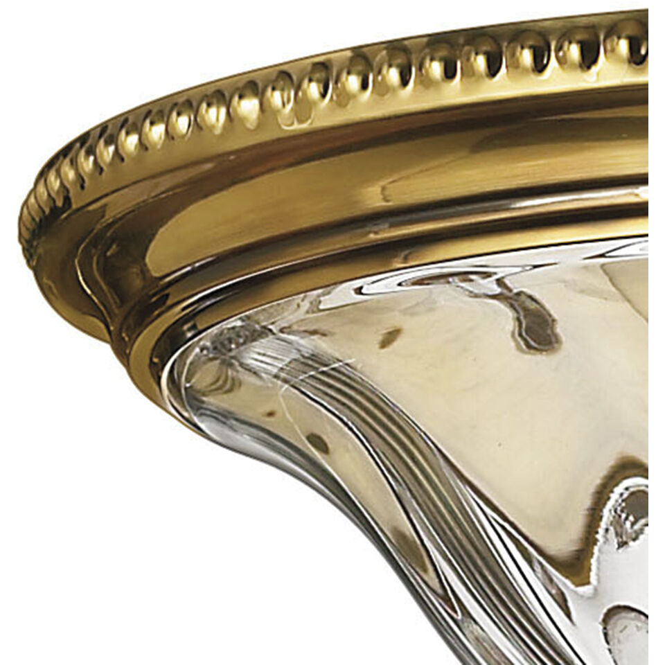 Cambridge 2 Light 16.25 inch Burnished Brass Indoor Flush Mount Ceiling Light