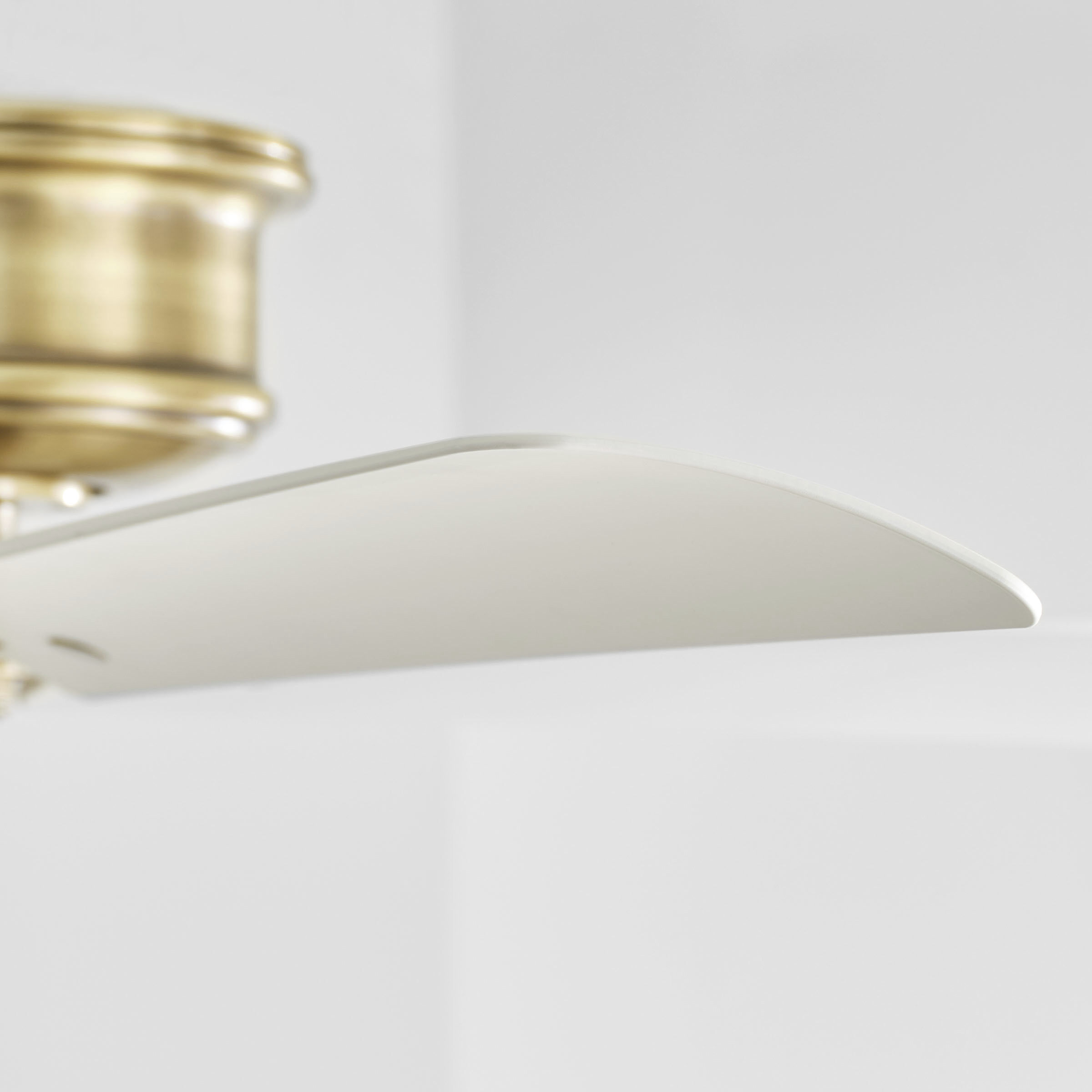 Subway 56 inch Hand Rubbed Antique Brass with Matte White Blades Indoor/Outdoor Ceiling Fan in Hand-Rubbed Antique Brass