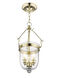 Jefferson 3 Light 10 inch Polished Brass Chain Lantern