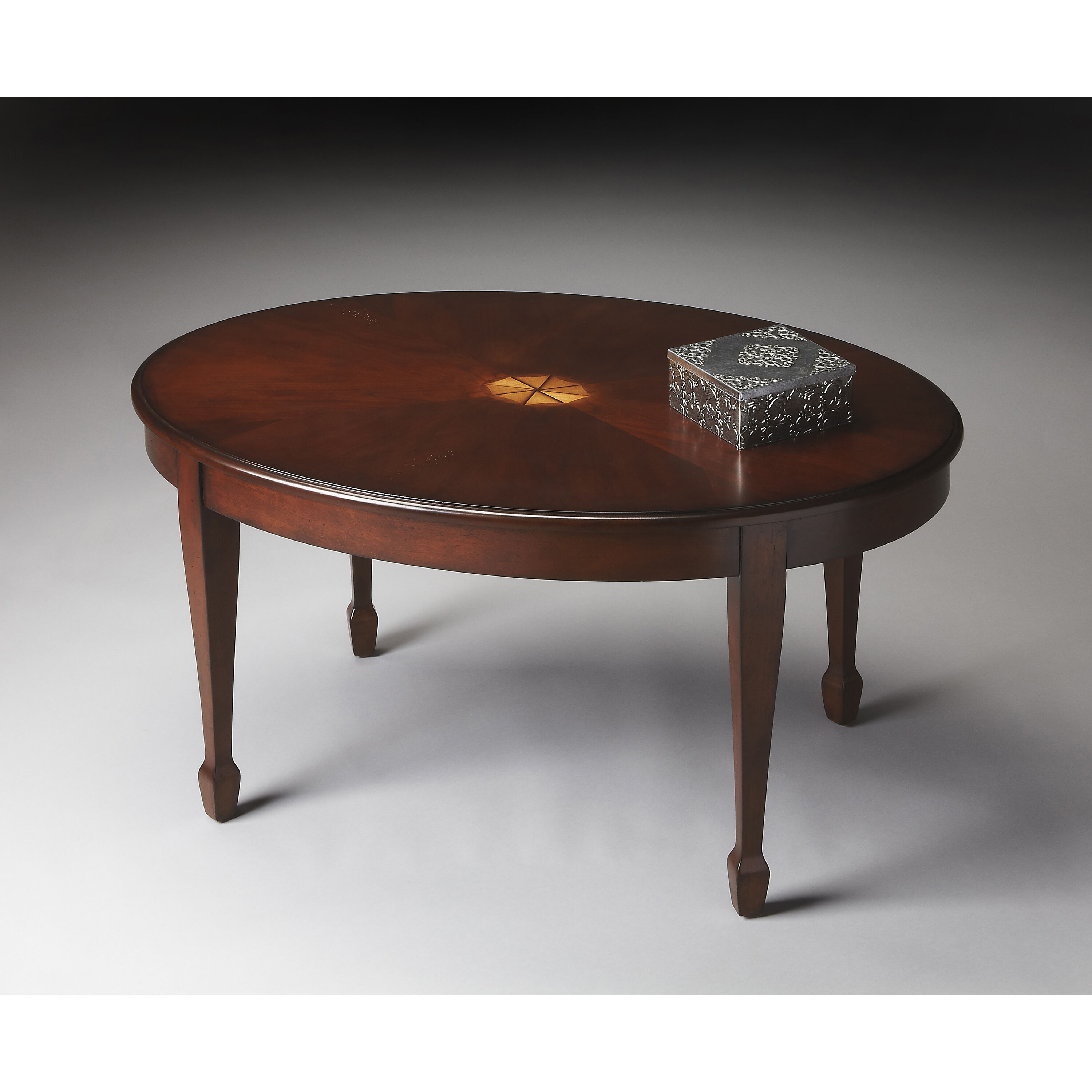 Clayton Plantation Cherry Oval 38 X 26 inch Plantation Cherry Cocktail Table