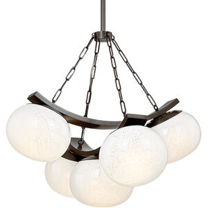 Duxbury 5 Light 31.75 inch Distressed Bronze Chandelier Ceiling Light