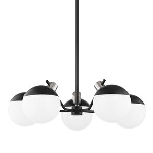 Miranda LED 28 inch Polished Nickel/Soft Black Chandelier Ceiling Light in Polished Nickel and Soft Black