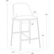 Dover 36 inch Bravo Portabella / Sparrow Grey Counter Stool