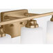 Vinton 3 Light 20.75 inch Satin Brass Bath Sconce Wall Light in Incandescent
