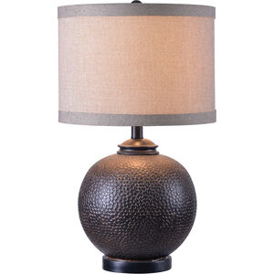 Portobello 14 inch 100.00 watt Aged Bronze Table Lamp Portable Light