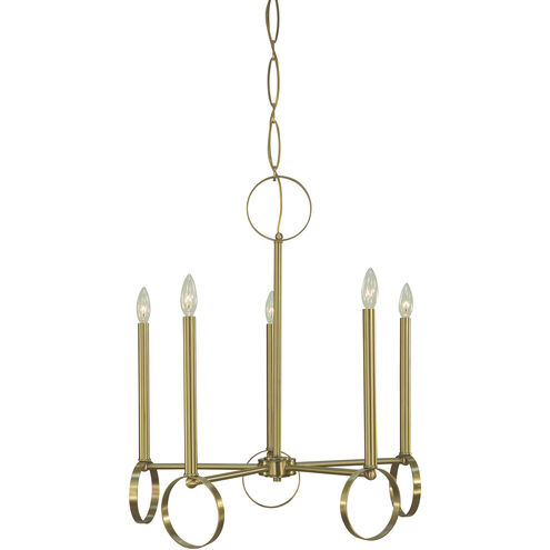 Olivia 5 Light 24 inch Brushed Brass Dining Chandelier Ceiling Light