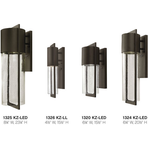 Shelter LED 16 inch Buckeye Bronze Outdoor Wall Mount Lantern