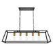 Resolute 5 Light 38 inch Brass and Black Pendant Ceiling Light