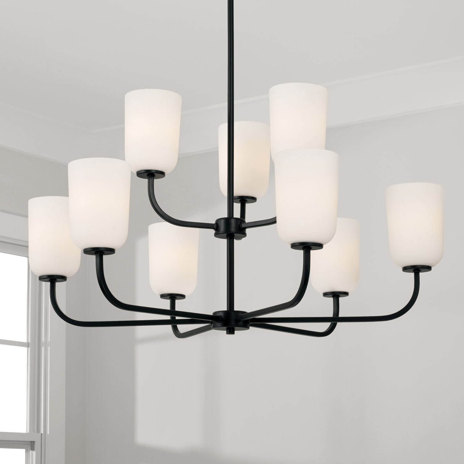 Lawson 9 Light 32 inch Matte Black Chandelier Ceiling Light