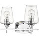 Joliet 2 Light 15 inch Chrome Vanity Wall Light