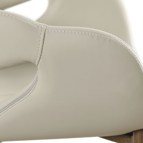 Joshua 35.4 inch Walnut and Taupe Counter Stool