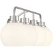 Contemporary 4 Light 32 inch Brushed Nickel Bathroom Vanity Light Wall Light