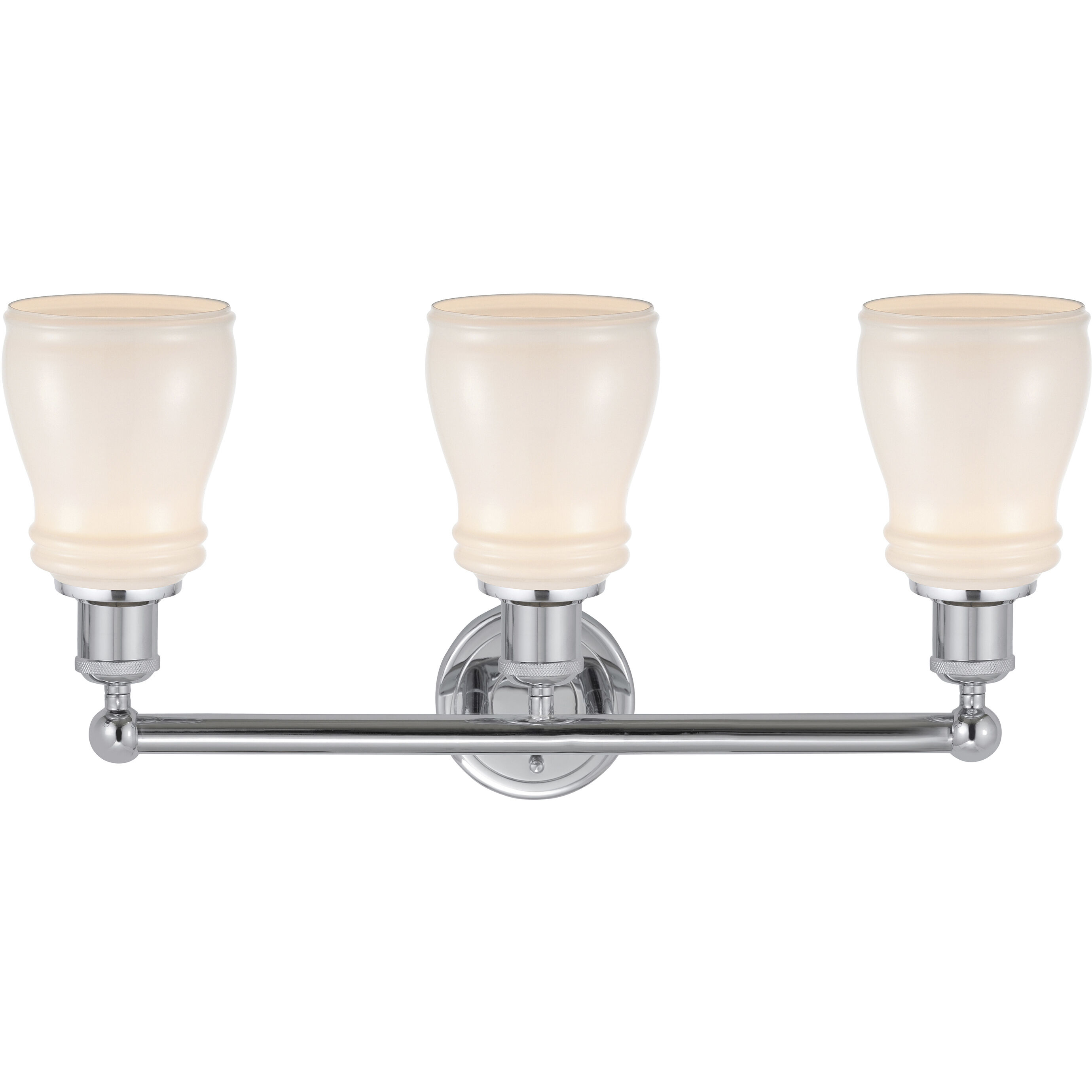 Ellery 3 Light 22.75 inch Polished Chrome Bath Vanity Light Wall Light in White Glass