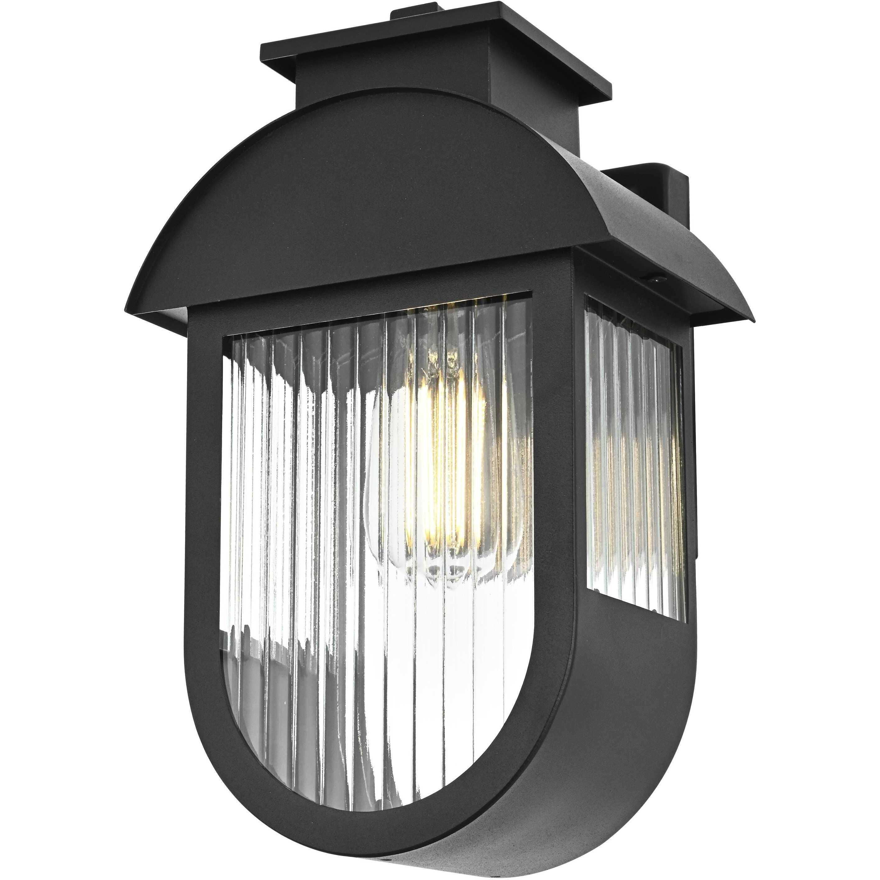 Albert 1 Light 13 inch Black Outdoor Wall Sconce
