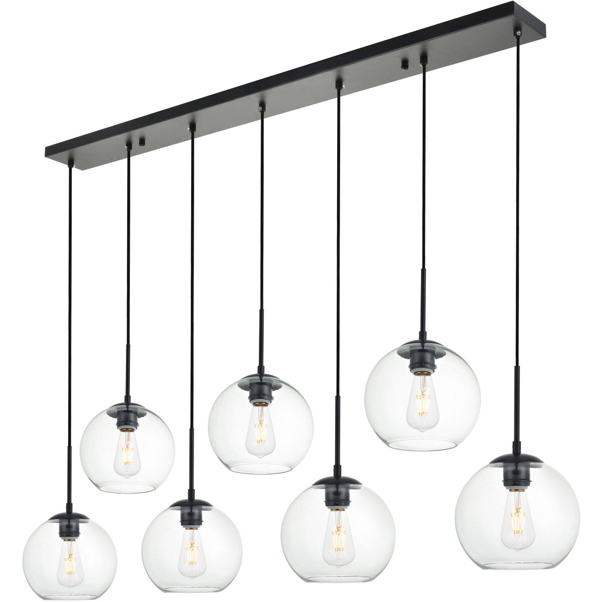 Huntington 7 Light 8 inch Black Pendant Ceiling Light