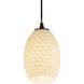 Brandy FireBird 1 Light 6 inch Oil Rubbed Bronze Pendant Ceiling Light in White Firebird, Cord