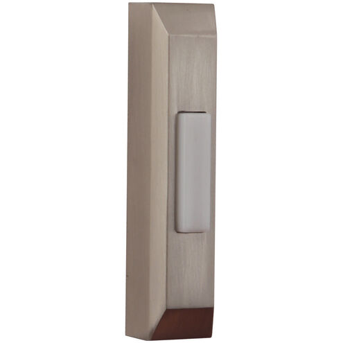 Thin Rectangle Profile Brushed Polished Nickel Push Button