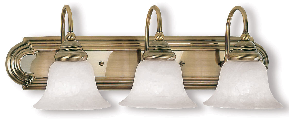 Belmont 3 Light 24 inch Antique Brass Bath Vanity Wall Light