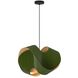 Elvira 1 Light 19.6 inch Black Pendant Ceiling Light in Green/Ash, W 19.6 x D 19.6 x H 15.4