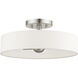 Venlo 4 Light 14 inch Brushed Nickel Semi Flush Ceiling Light