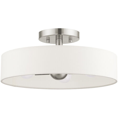 Venlo 4 Light 14 inch Brushed Nickel Semi Flush Ceiling Light
