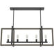 Woodburn 5 Light 48 inch Noble Bronze Linear Chandelier Ceiling Light