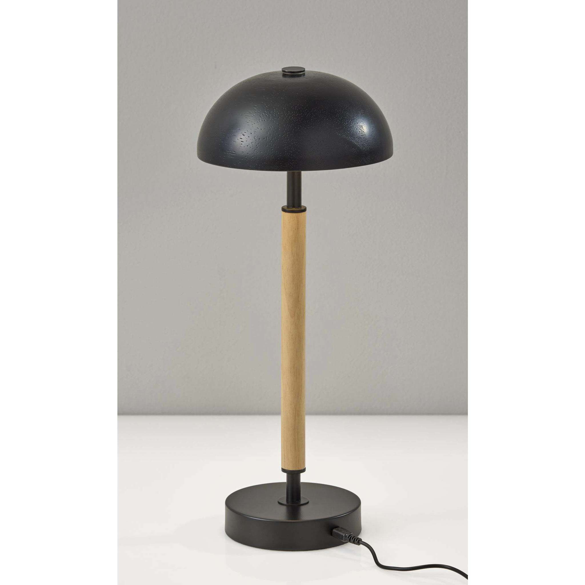 Ronny 14.63 inch 1.50 watt Natural Wood and Black LED Cordless Table Lamp Portable Light