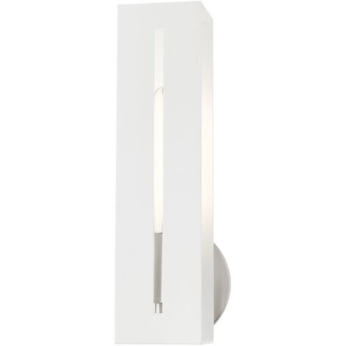 Soma 1 Light 5 inch Textured White with Brushed Nickel Finish Accents ADA ADA Single Sconce Wall Light