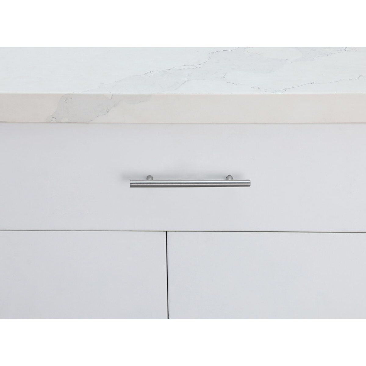 Quinn Brushed Nickel Hardware Drawer Pull in 5in Center to Center Bar, Set of 10