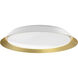 Jasper LED 23.13 inch White and Gold Flush Mount Ceiling Light