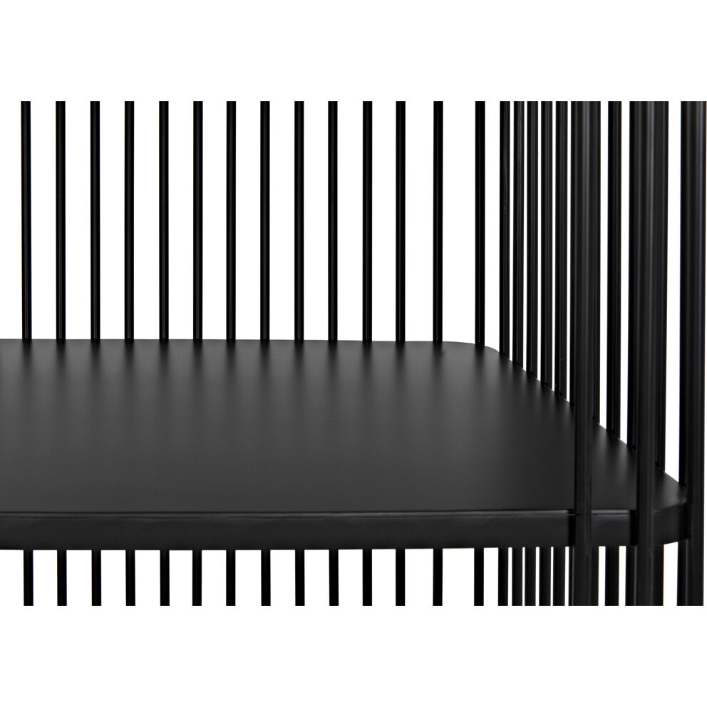 Mila Matte Black Bookcase