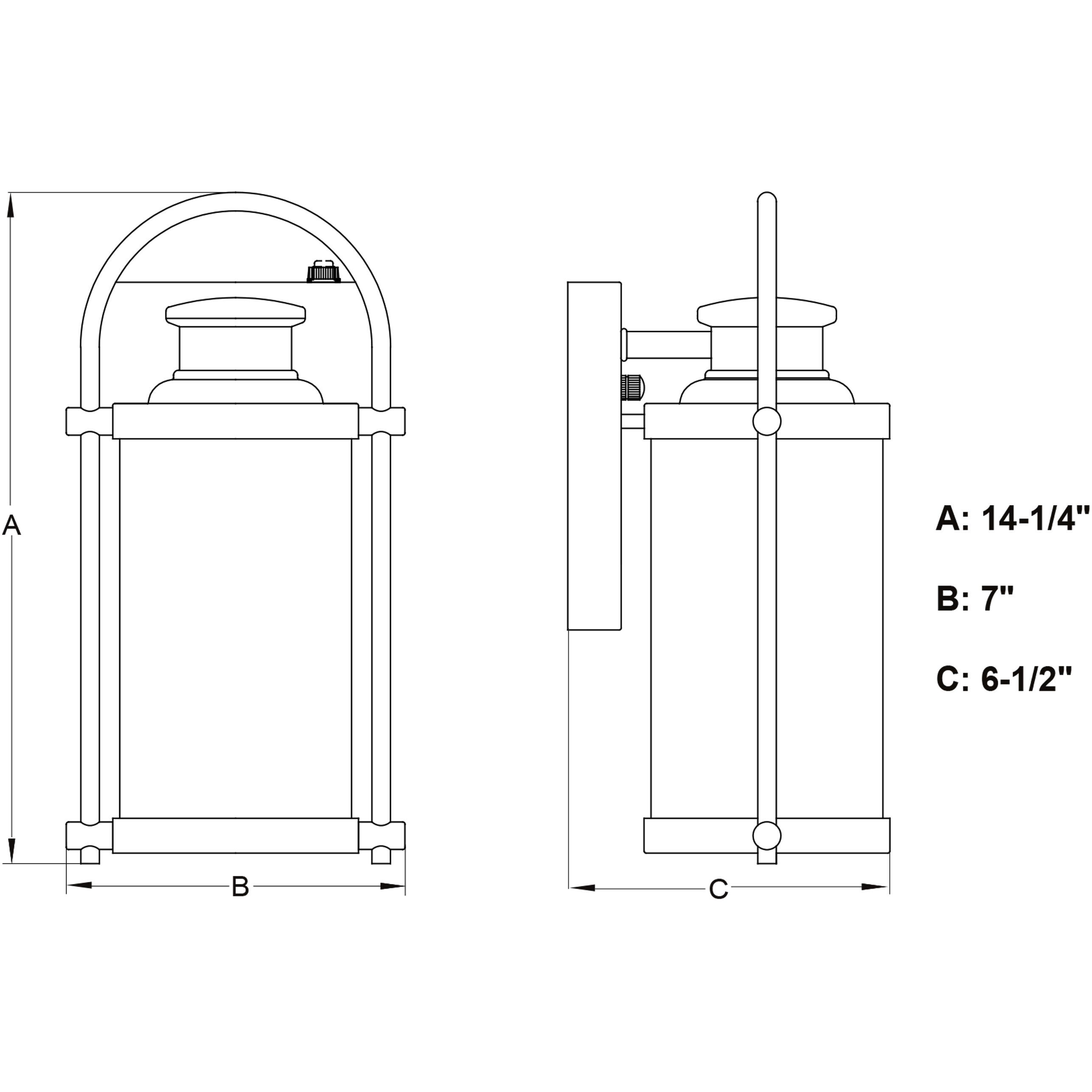 Winfield LED 14.25 inch Matte Black Outdoor Wall