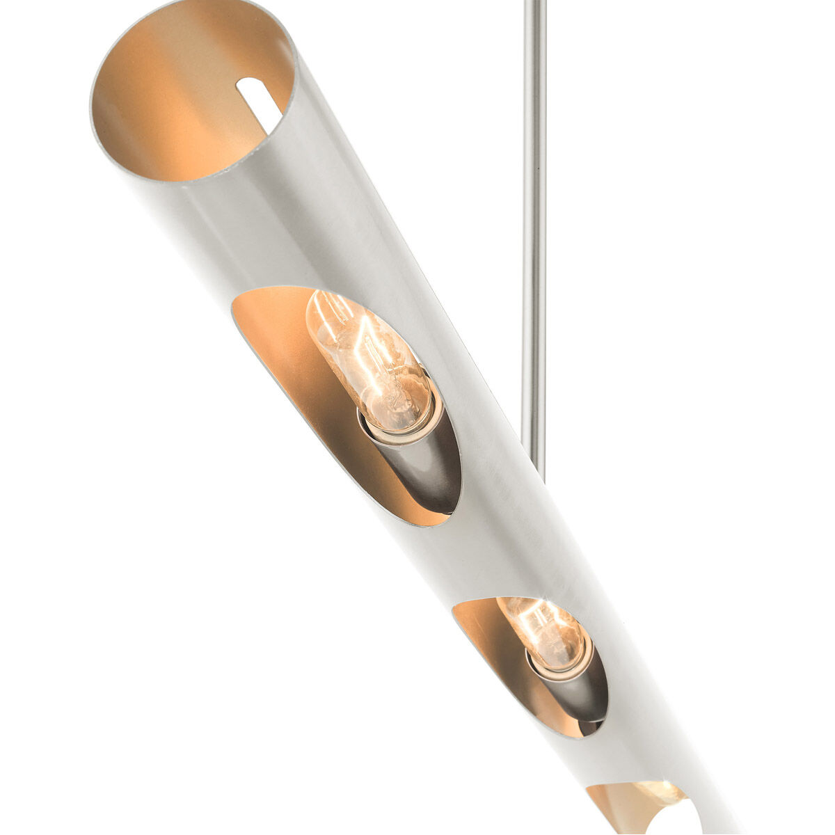 Novato 3 Light 42 inch Brushed Nickel Linear Chandelier Ceiling Light