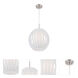 Deion 1 Light 15 inch Polished Steel Pendant Ceiling Light