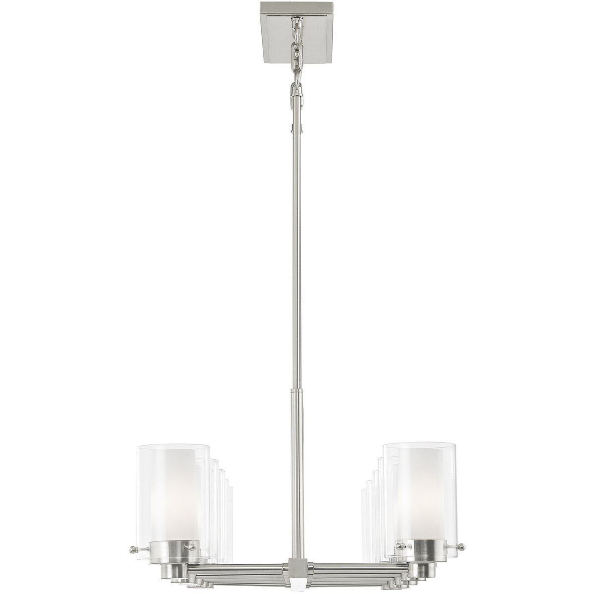 Manhattan 10 Light 18 inch Brushed Nickel Chandelier Ceiling Light