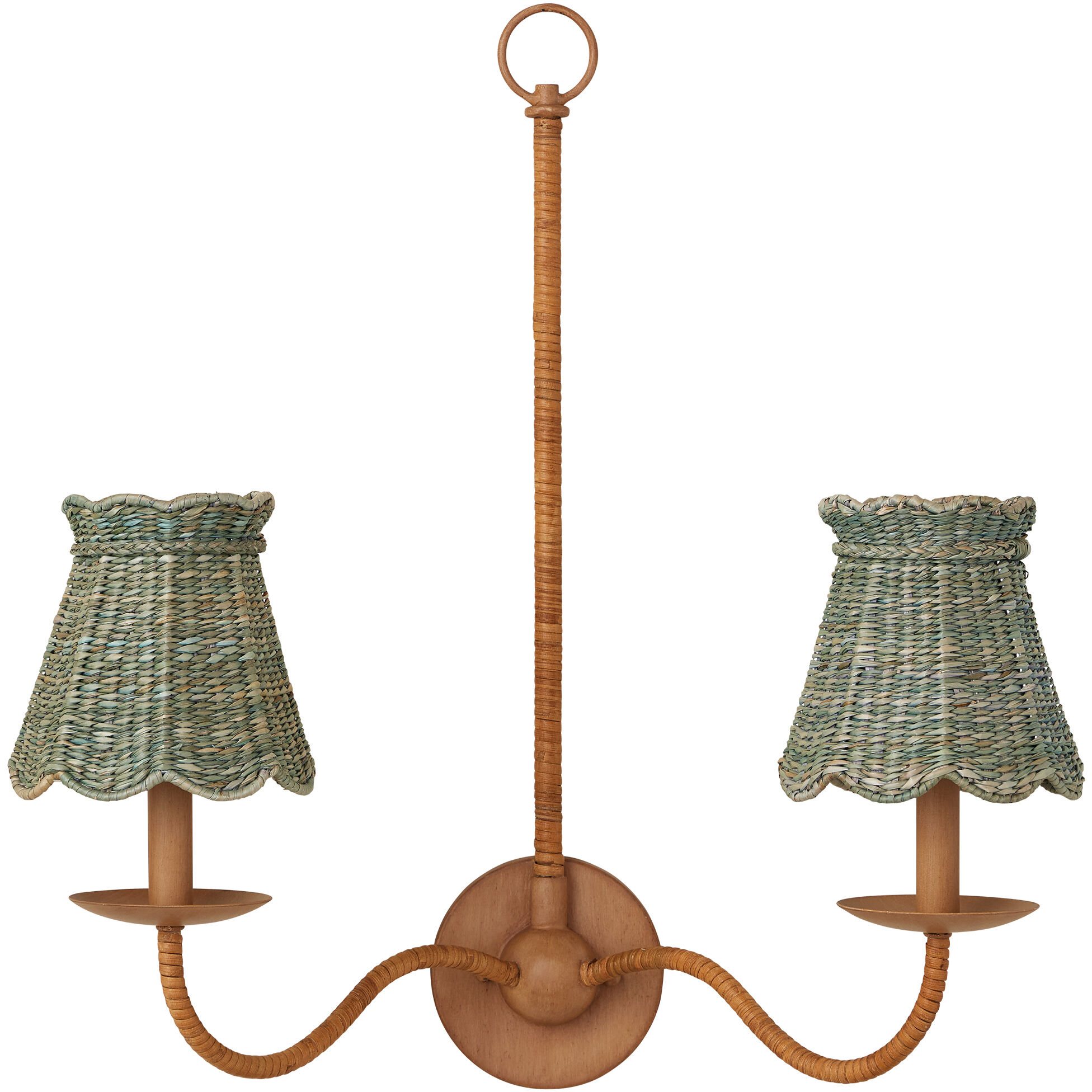 Annabelle Teal 6 inch Tapered Chandelier Shade, Suzanne Duin Collection