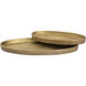 Oval Pebble Antique Brass Tray, Set of 2