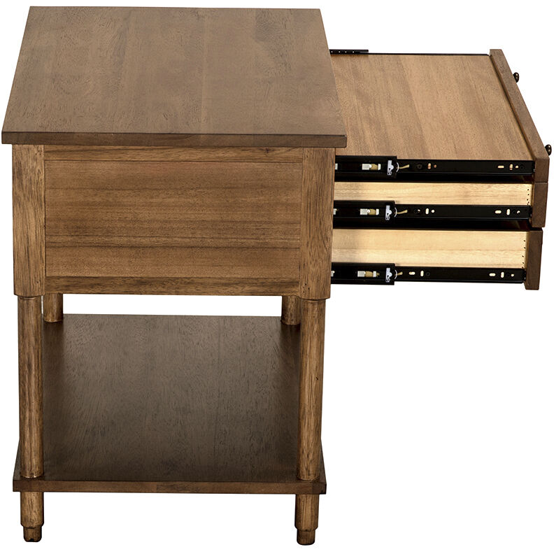 Artemio 32 X 28 inch Dark Walnut Side Table