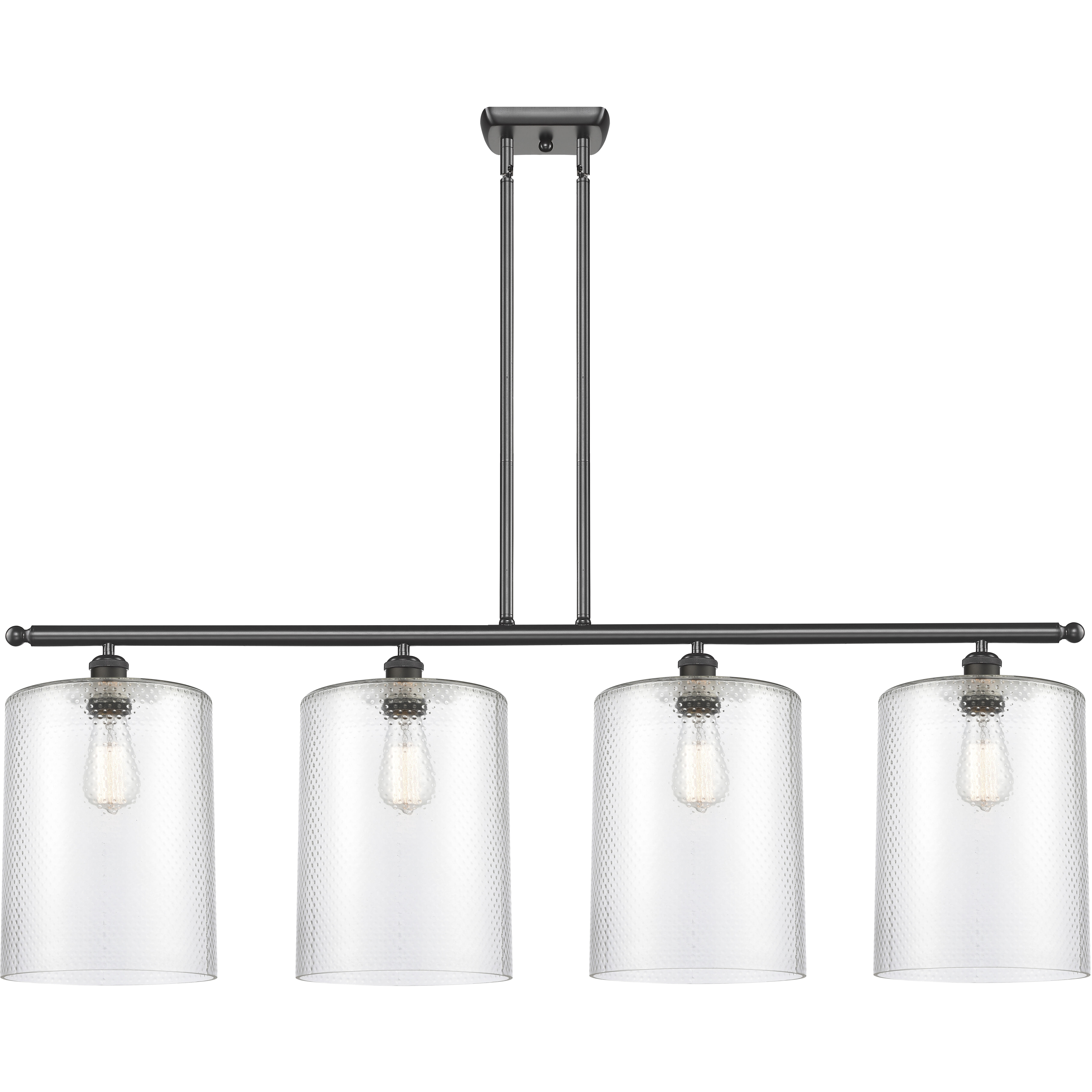 Ballston Cobbleskill 4 Light 48 inch Oil Rubbed Bronze Island Light Ceiling Light in Clear Glass