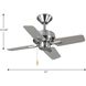 Drift 32 inch Brushed Nickel with Silver/Driftwood Blades Ceiling Fan