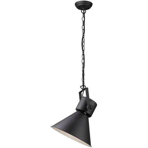 Crew 1 Light 18 inch Matte Black Pendant Ceiling Light