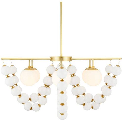 Genesis 5 Light 42 inch Antique Brass Chandelier Ceiling Light