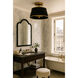 Coco 4 Light 16 inch Matte Black/French Gold Semi-Flush Ceiling Light