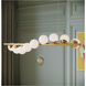 Barcarolle 9 Light 48 inch Brushed Brass Linear Chandelier Ceiling Light