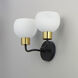 Coraline 2 Light 14.5 inch Bronze and Satin Brass Wall Sconce Wall Light in Bronze/Satin Brass