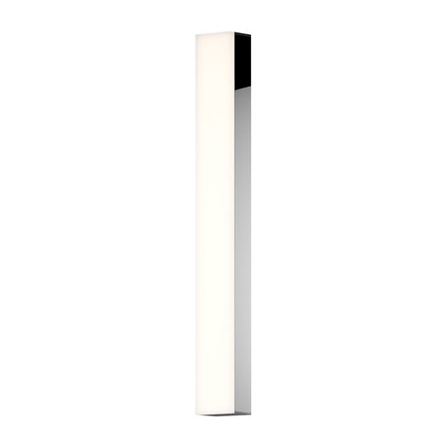 Solid Glass Bar LED 3 inch Polished Chrome Bath Bar Wall Light 