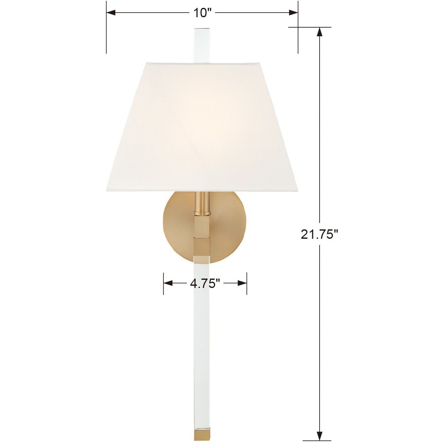 Renee Bath Sconce Wall Light in Aged Brass