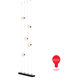 Abacus LED 27.5 inch Black Floor to Ceiling Plug-In Lamp Ceiling Light in Opal, Floor to Ceiling